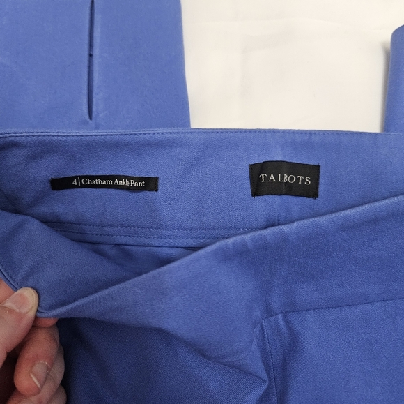 Talbots Blue Chatham Ankle Pants With Side Zip! - Picture 3 of 7